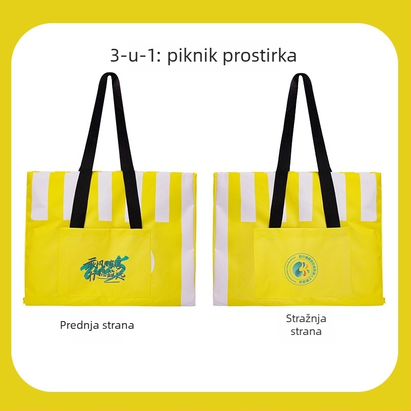 Vanjska tri-u-jednom piknik prostirka – Oxford platno, vodootporna i protuhlačna površina; pogodna za 1-2, 2-4 ili 4-6 osoba