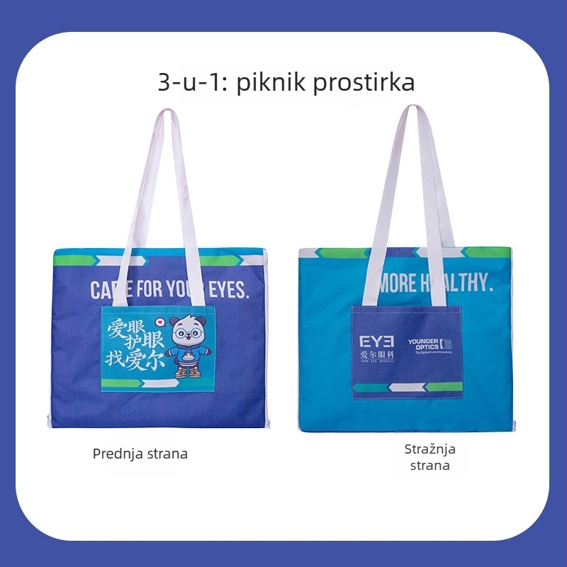Vanjska tri-u-jednom piknik prostirka – Oxford platno, vodootporna i protuhlačna površina; pogodna za 1-2, 2-4 ili 4-6 osoba