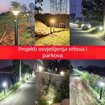 DONTA SG-2 vanjska LED solarna svjetiljka za tlo, aluminij, IP65, 7W, trajanje 6–12 sati