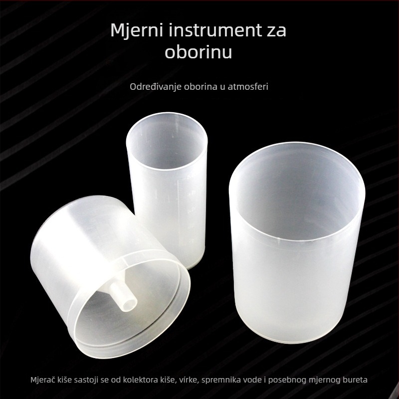 Kišomjer s plastičnom cijevi, model J16022, edukativni instrument za osnovnu školu – znanost i geografija.