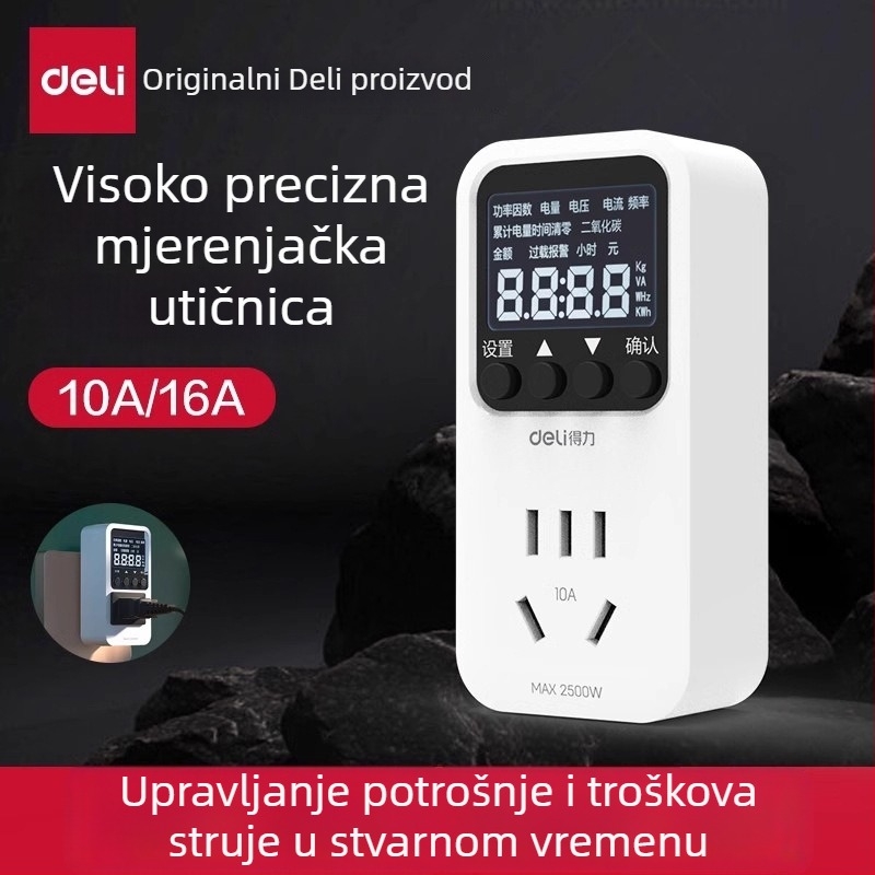 Mjerni uređaj za klima uređaj – nadzor potrošnje energije, tester potrošnje, električni mjerač, Brend: Effective