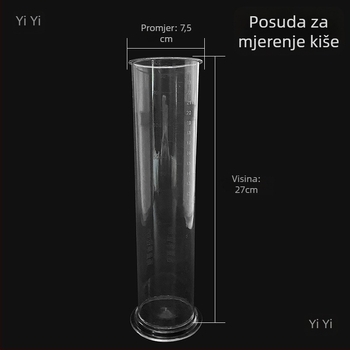 Plastični kišomjer za nastavu prirodoslovlja i geografije u osnovnoj školi, demonstracijski uređaj.
