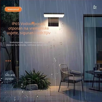 Vanjska vodootporna senzorska zidna svjetiljka za vile, dvorišta i vrtove - sklopiva i rotirajuća, 220V, 36 LED, 990 lm, IP65, 3000-6500K