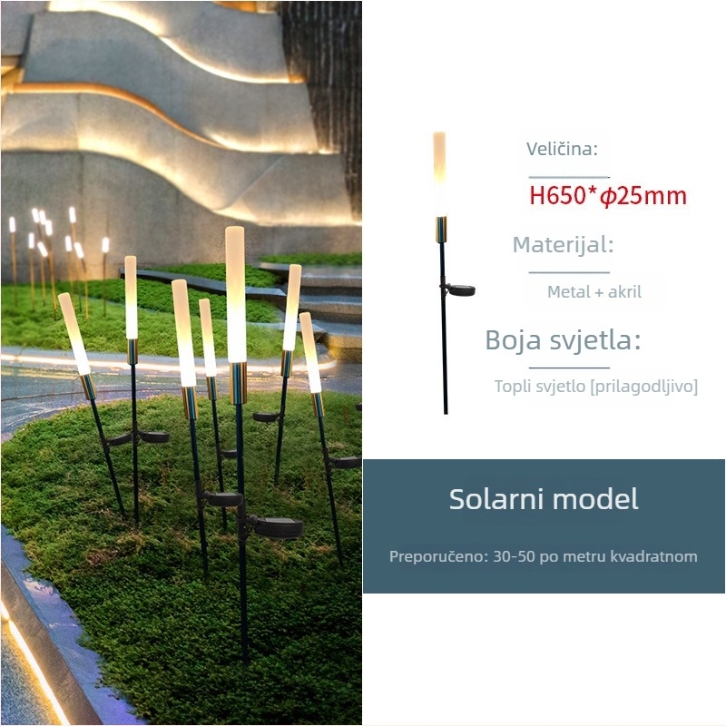 Vanjska LED lampa – krajobrazno osvjetljenje na solarnu energiju (IP65; LED; 400 W; 36 V; 6–12 h)