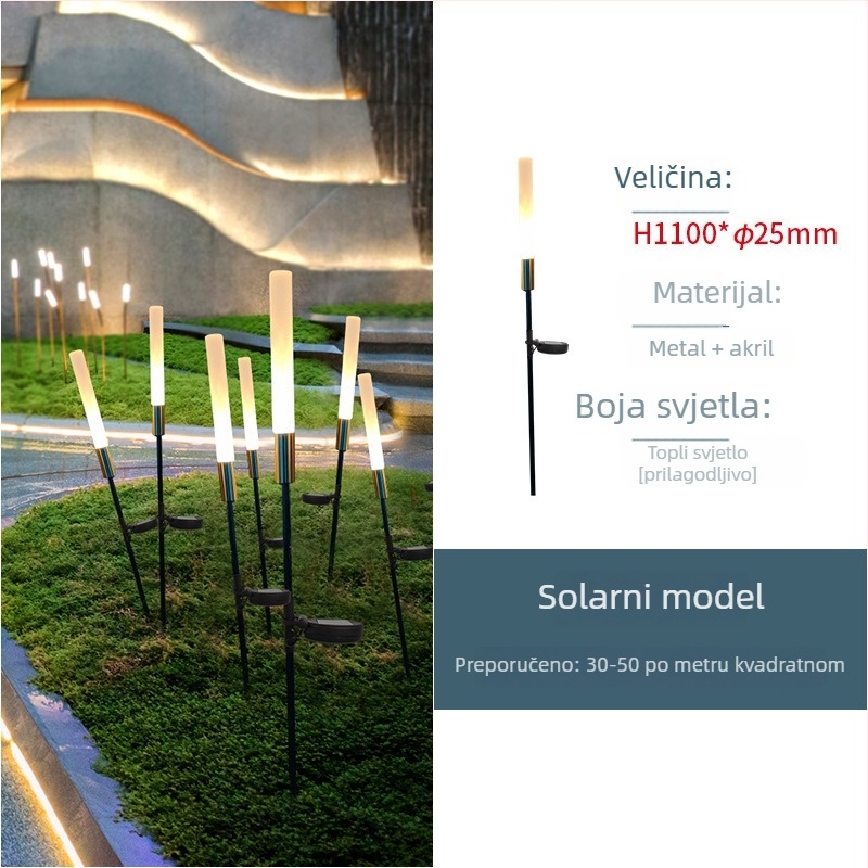 Vanjska LED lampa – krajobrazno osvjetljenje na solarnu energiju (IP65; LED; 400 W; 36 V; 6–12 h)