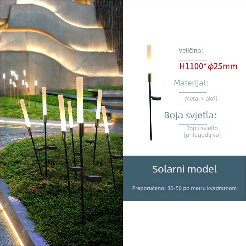 Vanjska LED lampa – krajobrazno osvjetljenje na solarnu energiju (IP65; LED; 400 W; 36 V; 6–12 h)