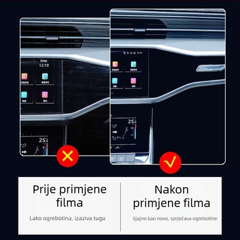 BYD Hiace 07EV unutarnji zaštitni film za središnju ploču i zaslon navigacije – TPU kaljeni zaštitni film, otporan na visoke i niske temperature, opća namjena