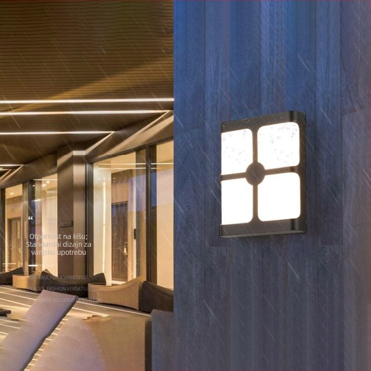 LED vanjska zidna svjetiljka – jednostavan moderni stil za vanjske zidove, dvorište, balkon i stubište; IP65, LED izvor svjetla, 0.95W, 220V, LJ-9125