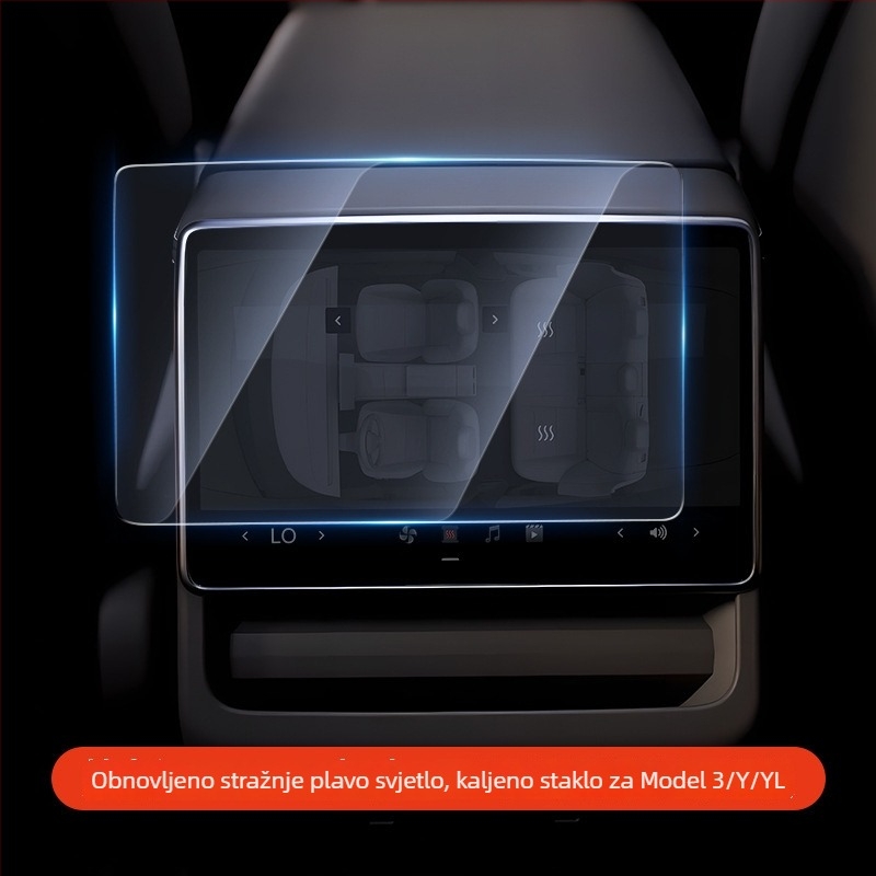 Tesla Model 3 zaslon na središnjoj ploči — zaštitno staklo za središnji zaslon, HD unutarnji zaslon, montaža statičkim ljepilom, marka YZ