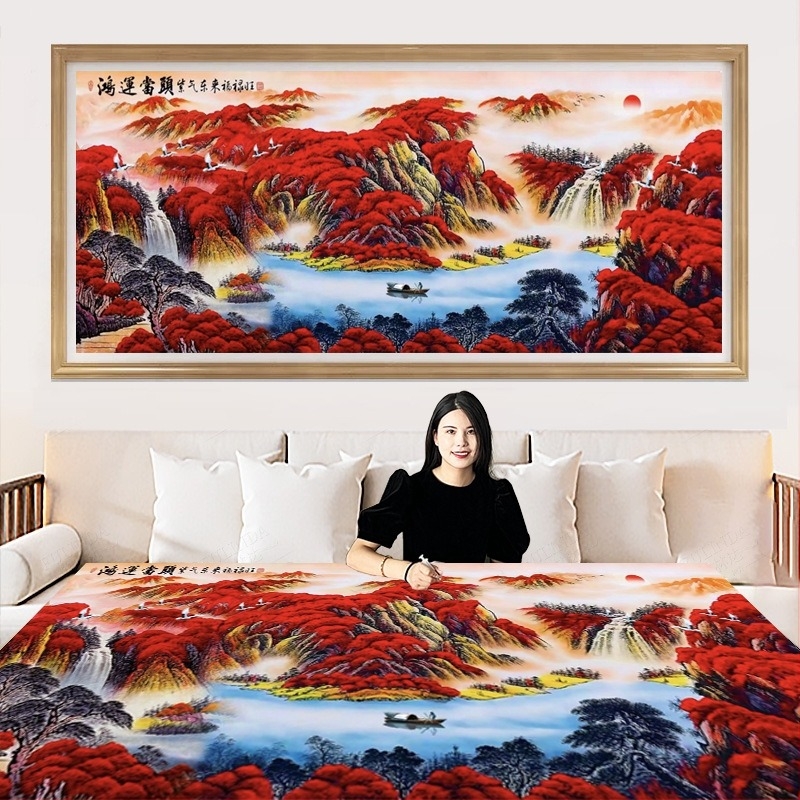 Krajobrazni set za križićni vez, krajina, platno 9CT, plastična ploča, skandinavski stil