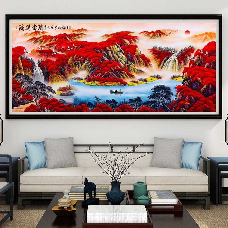 Krajobrazni set za križićni vez, krajina, platno 9CT, plastična ploča, skandinavski stil