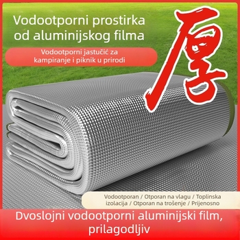 Podloga za kampiranje, aluminijska folija, 3 mm debljine, 200 g, sklopiva, pogodna za 4-8 osoba