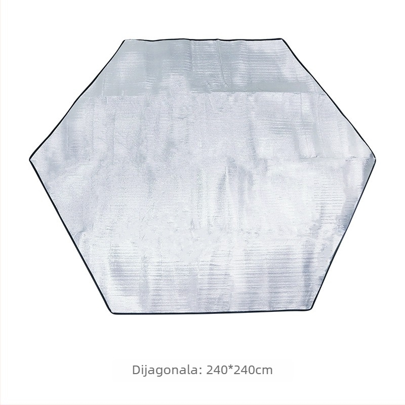 Podloga za kampiranje, aluminijska folija, 3 mm debljine, 200 g, sklopiva, pogodna za 4-8 osoba