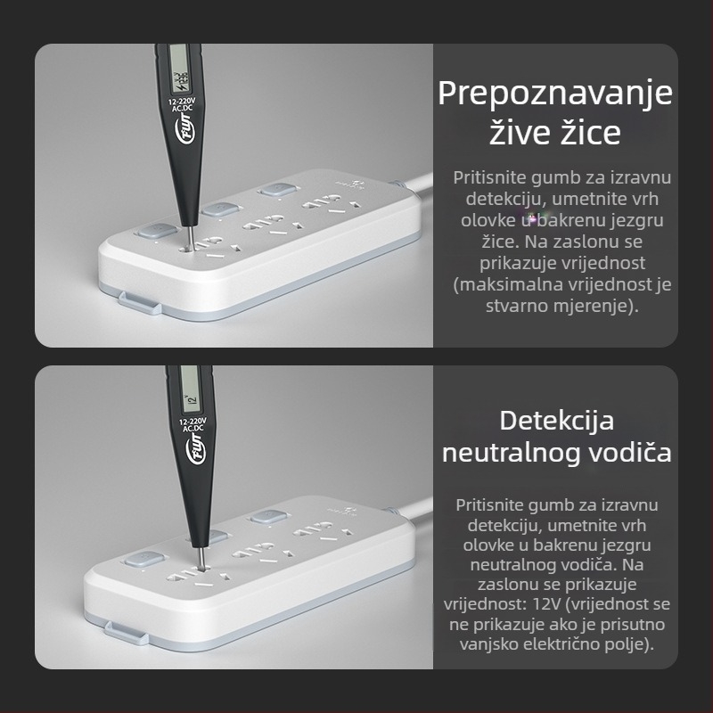 Fengwick Višenamjenski tester napona – olovka s inteligentnom indukcijom i otkrivanjem prekida za električare