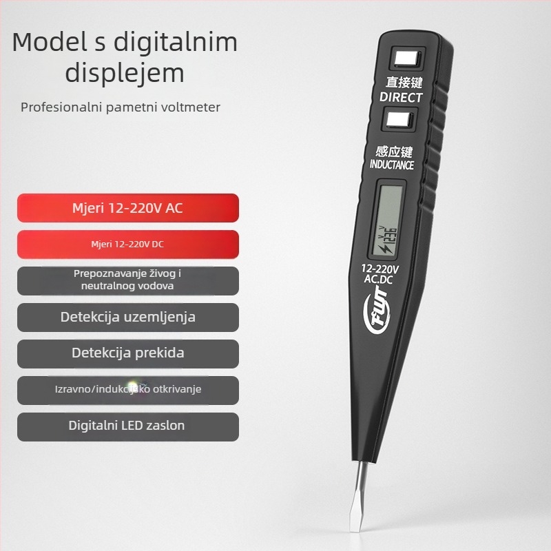 Fengwick Višenamjenski tester napona – olovka s inteligentnom indukcijom i otkrivanjem prekida za električare