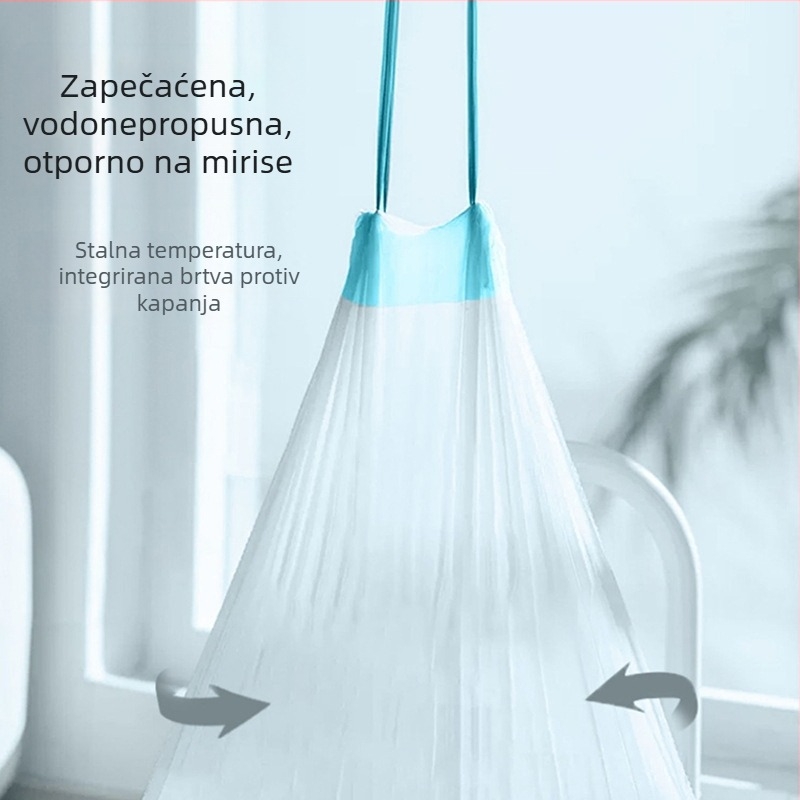 Balance Chaohui vrećica za otpad s vrpcom i automatskim zatvaranjem – PE materijal, nije biološki razgradiva, za jednokratnu upotrebu