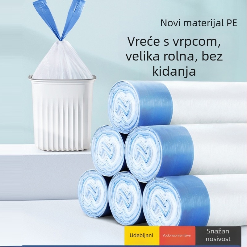 Balance Chaohui vrećica za otpad s vrpcom i automatskim zatvaranjem – PE materijal, nije biološki razgradiva, za jednokratnu upotrebu