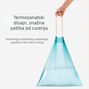 Jačane vreće za smeće s vezicom i automatskim zatvaranjem, PE materijal, nebiološki razgradive
