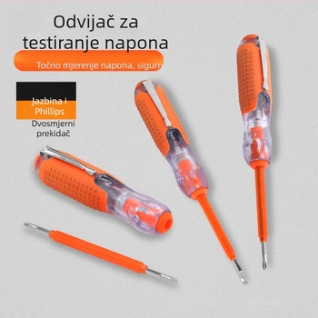 Dvojni tester napona u olovci i odvijač s ravnim i Phillips vrhovima, 220V kompatibilan