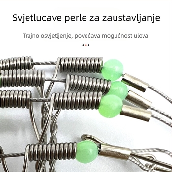 Set ribolovnog pribora s čeličnim žicom: sprječavanje zaplitanja, morska držač i pribor za mamce (Brand: Leisure Guest)