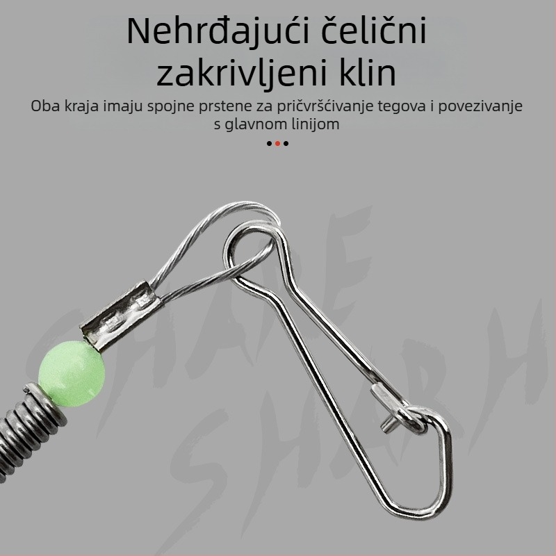 Set ribolovnog pribora s čeličnim žicom: sprječavanje zaplitanja, morska držač i pribor za mamce (Brand: Leisure Guest)