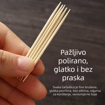 Bambusove zubne štapiće, jednokratne, dvostrane – u kutiji, prijenosne