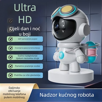 WiFi unutarnja kamera za nadzor u obliku lutke s punom bojom noćnog vida i alarmom plača djeteta — horizontalno rotiranje 355°, vertikalno nagnuće 90°, brzina panovanja 355°/s, DC 5V, nosač za gimbal