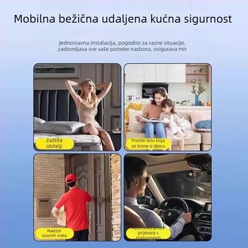 Bežična 1080p kamera s objektivom 2,8 mm, detekcija pokreta, napajanje 5V, za unutarnju i vanjsku uporabu