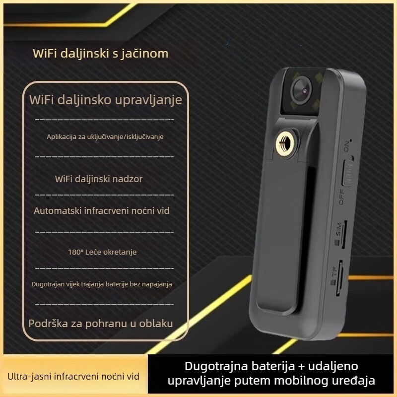 Bežična 1080p kamera s objektivom 2,8 mm, detekcija pokreta, napajanje 5V, za unutarnju i vanjsku uporabu