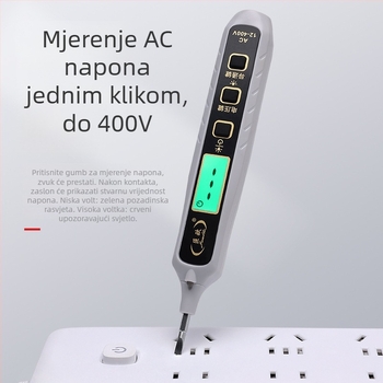 Pen za mjerenje napona s digitalnim prikazom, inteligentna indukcijska detekcija, višenamjensko mjerenje, detekcija prekida vodiča, za elektromontere