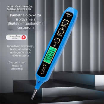 Pen za mjerenje napona s digitalnim prikazom, inteligentna indukcijska detekcija, višenamjensko mjerenje, detekcija prekida vodiča, za elektromontere