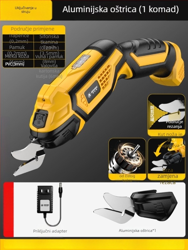 Asja električne škare za odjeću – punjiva litijska baterija, 3,6V, ručno držanje