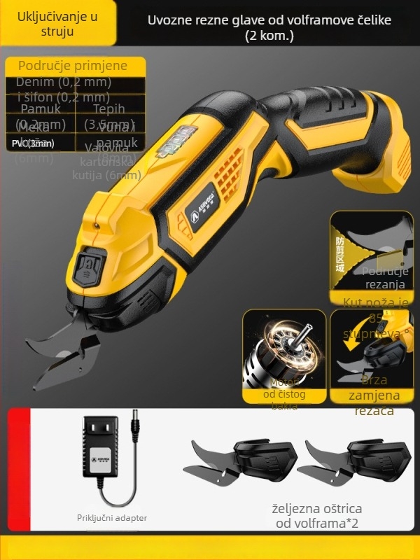 Asja električne škare za odjeću – punjiva litijska baterija, 3,6V, ručno držanje