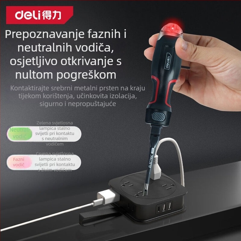 Deli tester napona – Višestruki, Digitalni zaslon, Senzor visoke preciznosti, Za kućnu upotrebu