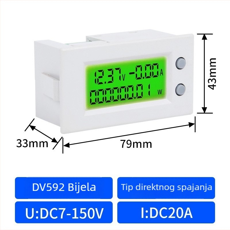 CHKL AC digitalni wattmeter – mjerenje napona, struje, snage i frekvencije