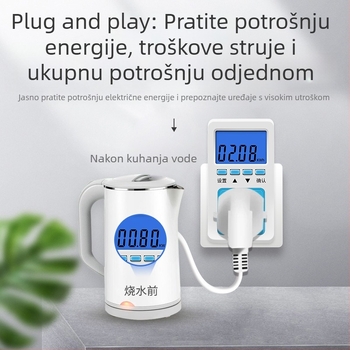 Utična mjerač snage s digitalnim zaslonom – Pucai P06S, točnost razine 1
