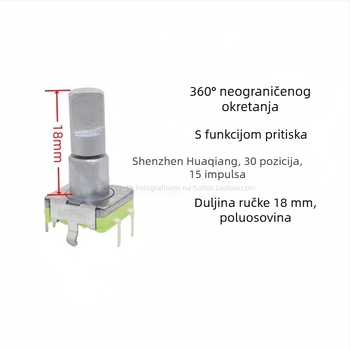 Ljv navigacijski potenciometar glasnoće za auto DVD/radio — 360° okretanje s pritiskom