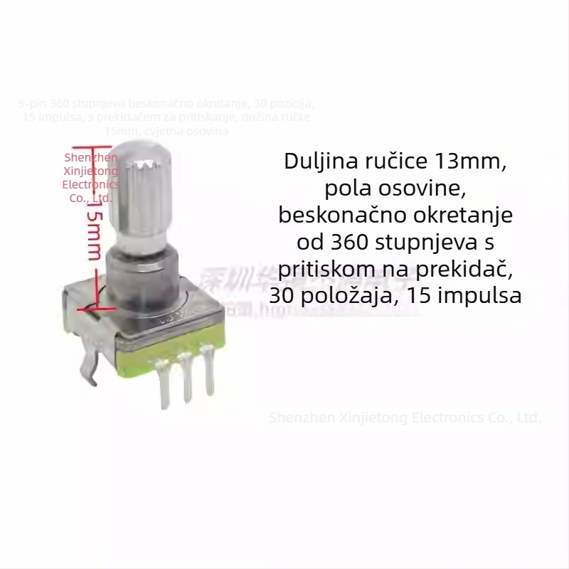 Ljv navigacijski potenciometar glasnoće za auto DVD/radio — 360° okretanje s pritiskom