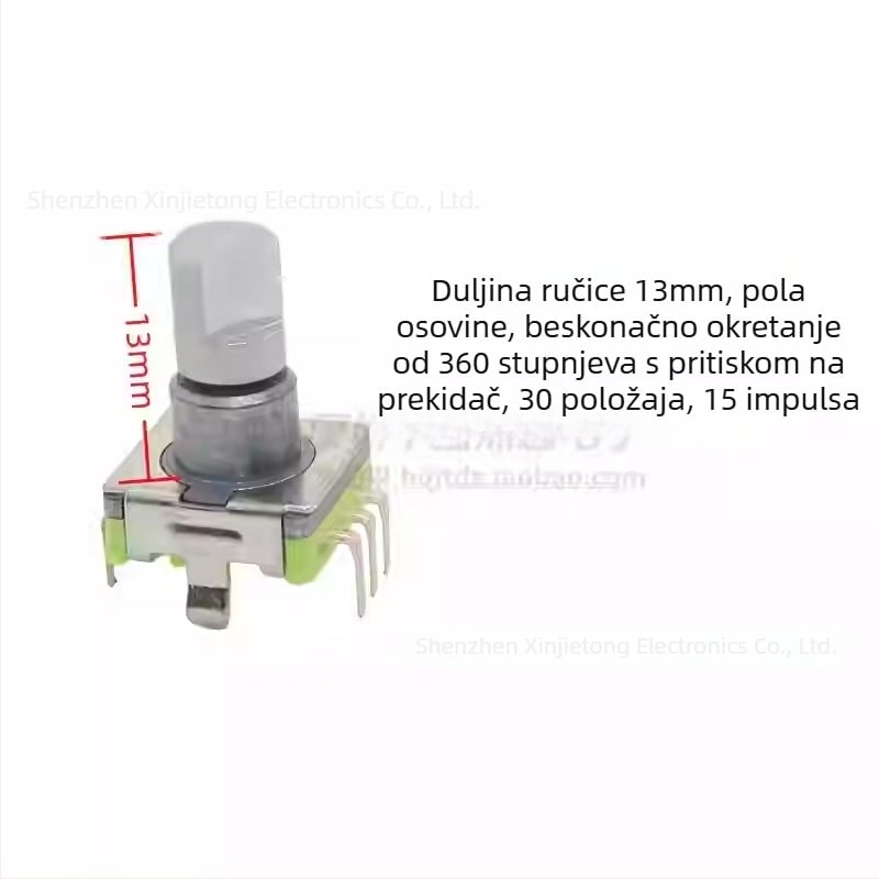Ljv navigacijski potenciometar glasnoće za auto DVD/radio — 360° okretanje s pritiskom