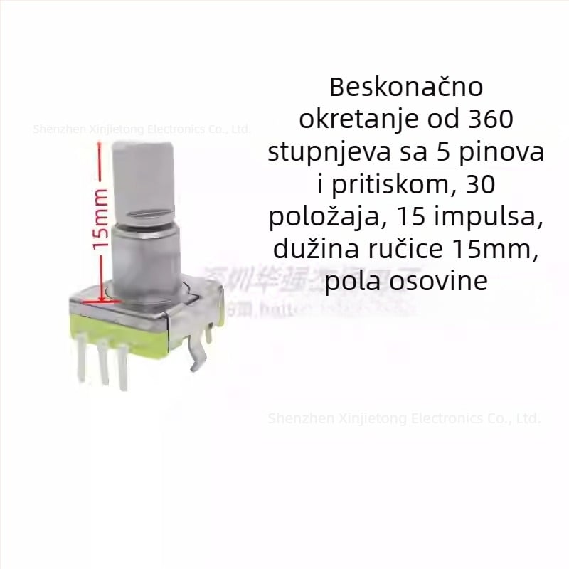 Ljv navigacijski potenciometar glasnoće za auto DVD/radio — 360° okretanje s pritiskom