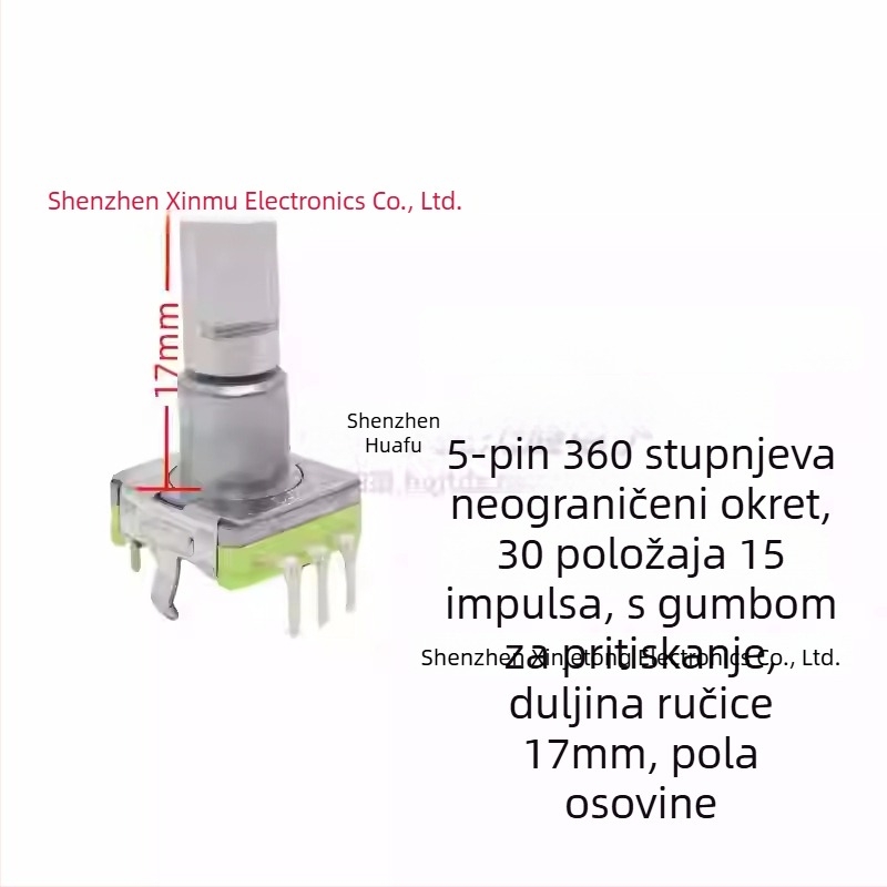 Ljv navigacijski potenciometar glasnoće za auto DVD/radio — 360° okretanje s pritiskom