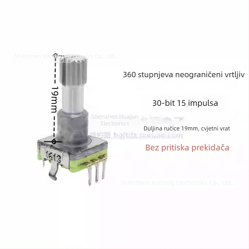 Ljv navigacijski potenciometar glasnoće za auto DVD/radio — 360° okretanje s pritiskom