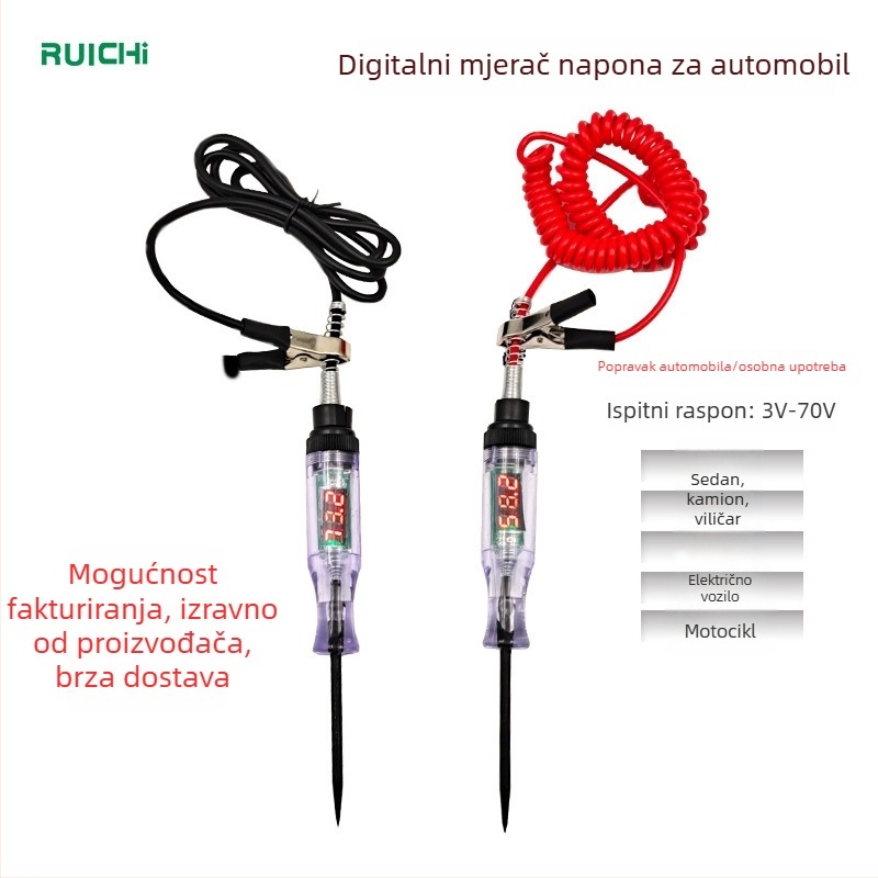 Ruichi tester automobilskih krugova, raspon 3-70V, model Al661185100703