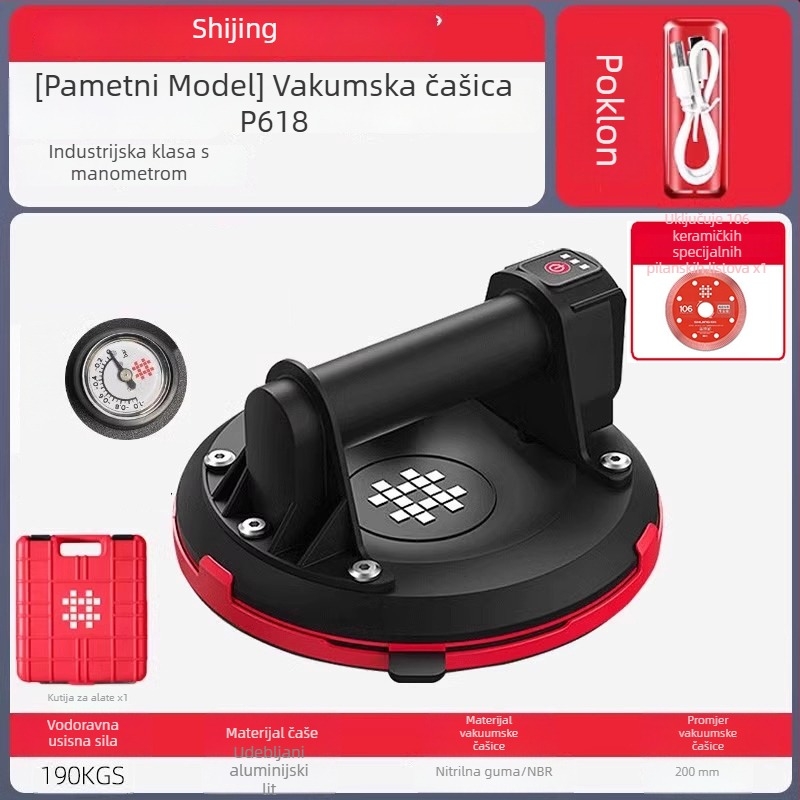 Električni vakuumski podizač s usisnom čašom za nehrđajući čelik, 36V