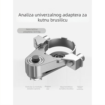 Youquan 36V konverzijska glava za kutnu brusilicu za obradu drveta – višenamjenski nastavak za rezanje, izradu utora, završnu obradu rubova i brušenje (Model 1001137822)