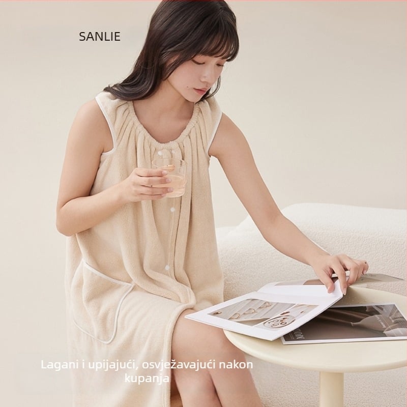 Nosivi kupaonski ručnik s konvertibilnim dizajnom, velur, 370 g, poliestersko/poliamidno vlakno