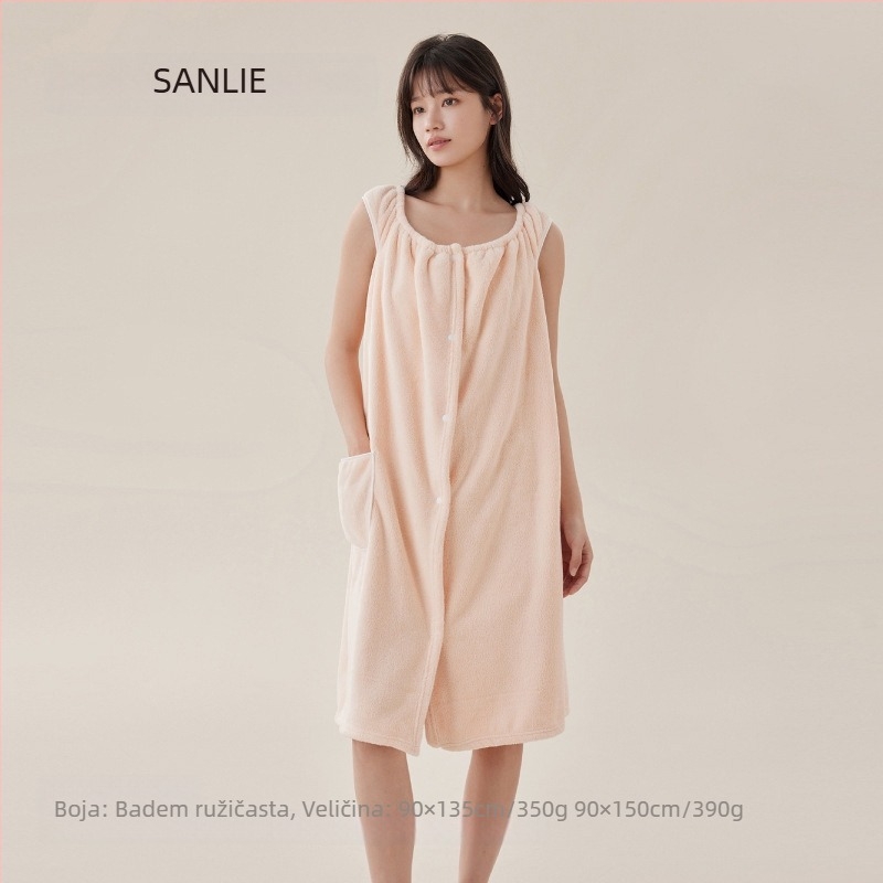 Nosivi kupaonski ručnik s konvertibilnim dizajnom, velur, 370 g, poliestersko/poliamidno vlakno