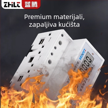 Trofazni četverovodični elektromjer na tračnicu, 7P, 380V, transformator tip mjerača energije