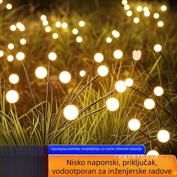 Solarna lampa u obliku krijesnice za vanjski prostor dvorišta, vodootporna zemna svjetiljka IP66, izvor svjetla 1.2W i trajanje rada od 6 do 12 sati