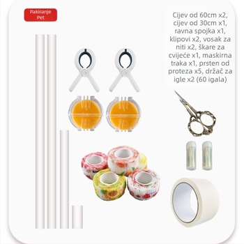 Set za križno šivanje s PVC cijevi, 9CT, nordijski stil, uključuje klips